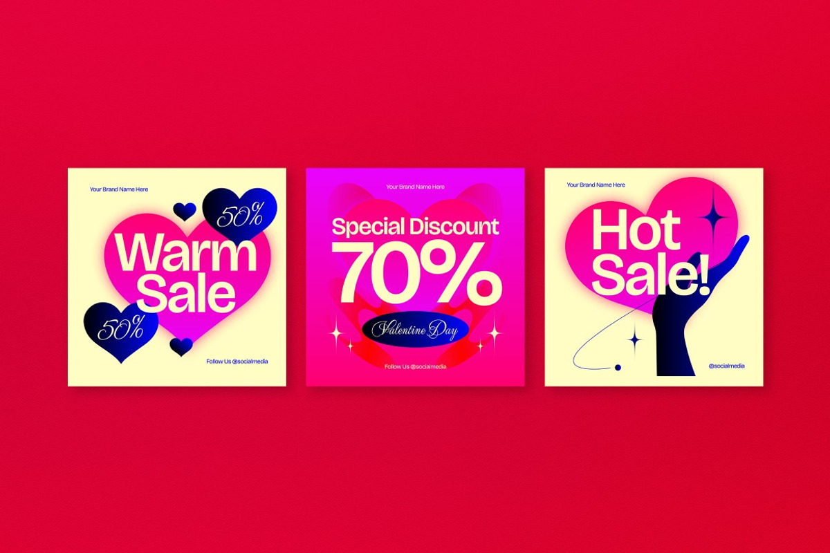Pink Bold Valentine Sale Banner, an UI Kit Template by graphicook (Photo 3 of 4)