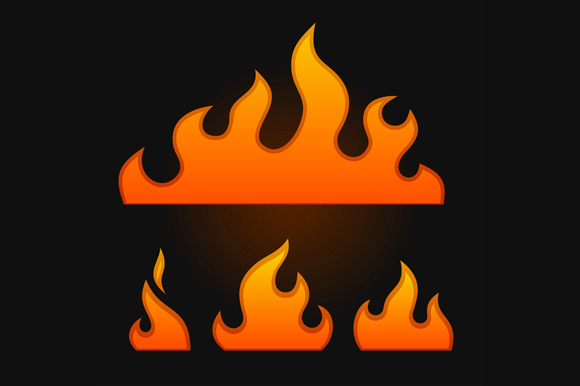 Set Of Fire Icons