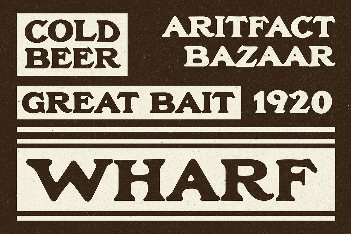 Wharf | Rounded Retro Serif, a Serif Font by Artifact Bazaar (Photo 1 of 5)