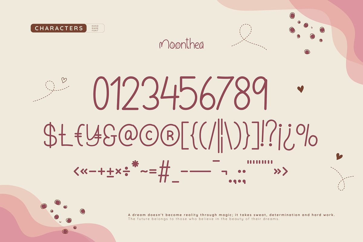 Moonthea Friendly Handwritten Font, a Handwritten Font by infernostudio3 (Photo 9 of 11)