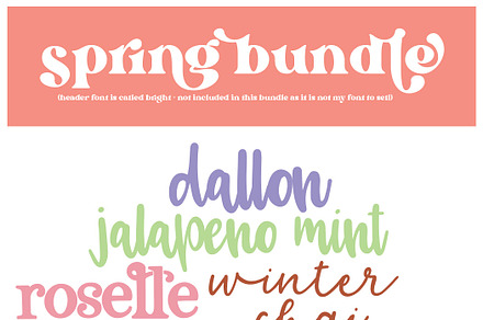 2024 spring bundle - 6 fonts