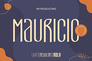 Mauricio - Sans Font Family, a Sans Serif Font by Typefactoryco (Thumbnail 1 of 9)