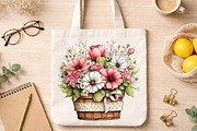 Whimsical Spring Flower Basket, an Illustration by Canvas Craft (Thumbnail 6 of 7)