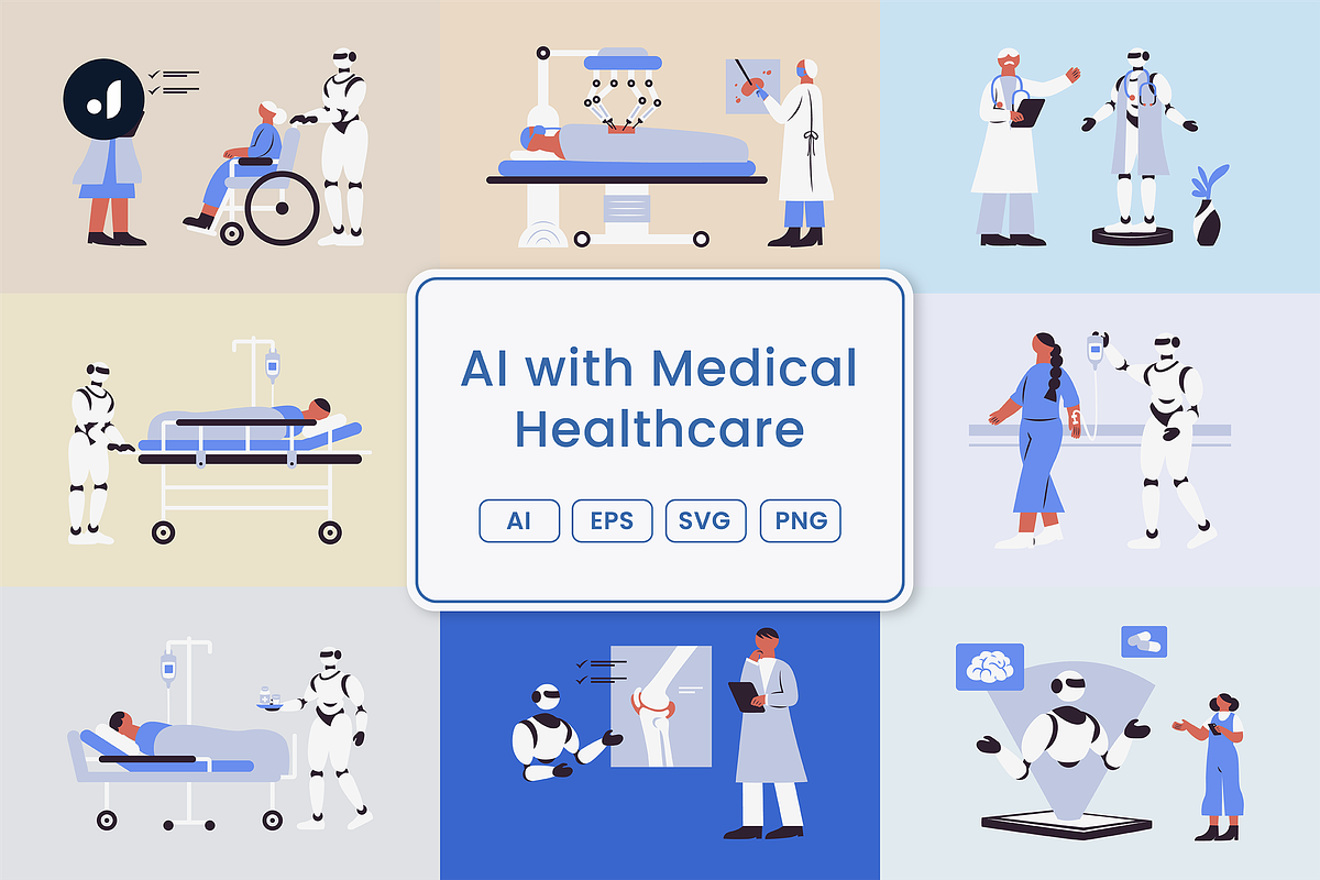 AI Medical Healthcare Illustration, a Healthcare Illustration by Jump Studio (Photo 1 of 10)