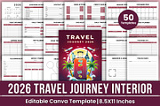 2026 Travel Journey Canva Kdp, a Stationery Template by Mustafiz (Thumbnail 1 of 8)