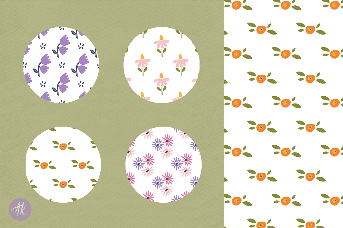 Abstract Flowers Hand Drawn Set, an Object Graphic by Alena Koval (Photo 11 of 11)