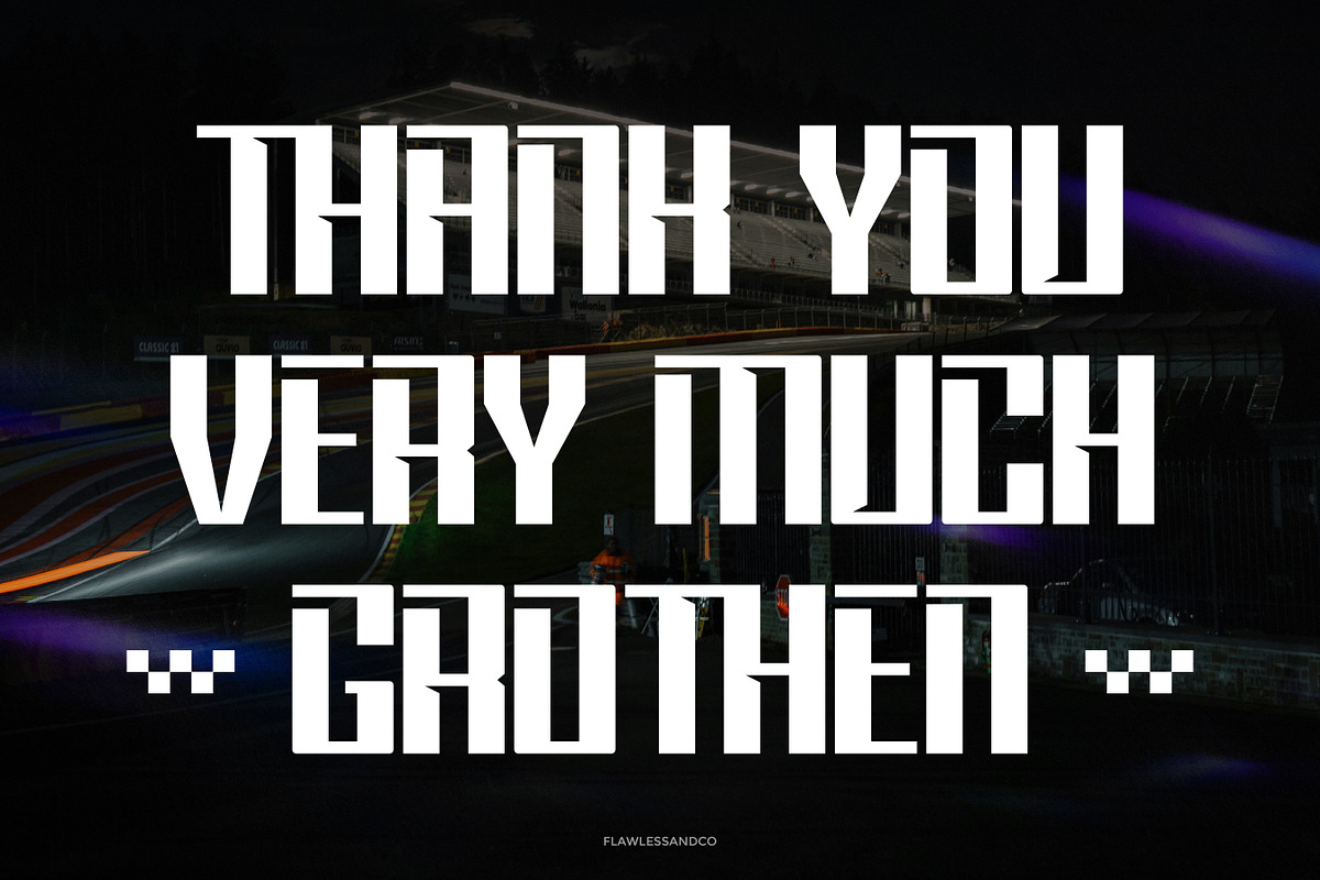 Grothen - Modern Sport Font, a Sans Serif Font by Flawless And Co (Photo 10 of 10)