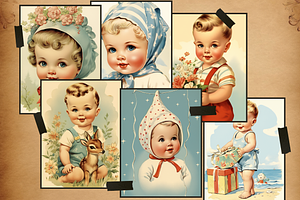 1950s Vintage Baby Picture Cards