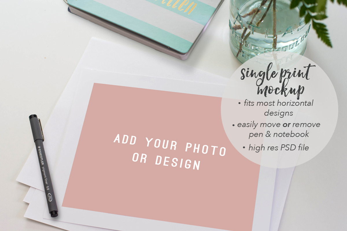Flat Print Mockup #1, a Mockup by Tina Crespo (Photo 1 of 2)