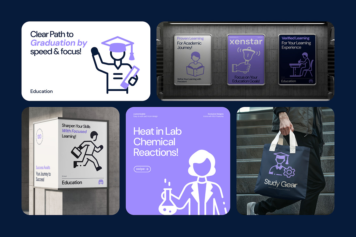 School Education Icons Set, a Solid Icon by Vectors Market (Photo 3 of 8)