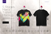 Men's T-shirt On 5 Stages Mock-up, a Hoody Mockup by Mocca Mockups Store (Thumbnail 1 of 69)
