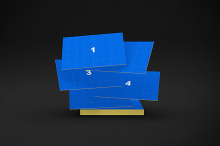 Gold & Dark Business Cards Mockup