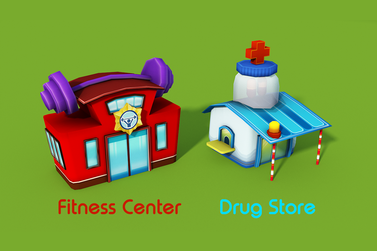 3D Cartoon Shop City, an Environmental 3D Model by Souchenki (Photo 15 of 21)
