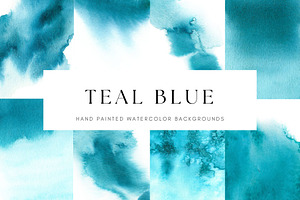 Teal Blue abstract backgrounds, a Texture Graphic by Kolorata Art