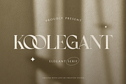 Koolegant Elegant Serif, a Serif Font by Creatype Studio (Thumbnail 1 of 10)