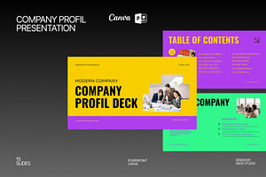 Modern Company Profile Presentation, a Presentation Template by adoestudio