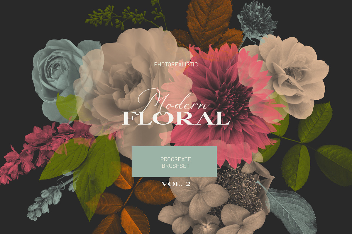 Modern Floral Procreate Brushes V2, a Brush Add-On by Eclectic Anthology (Photo 2 of 11)
