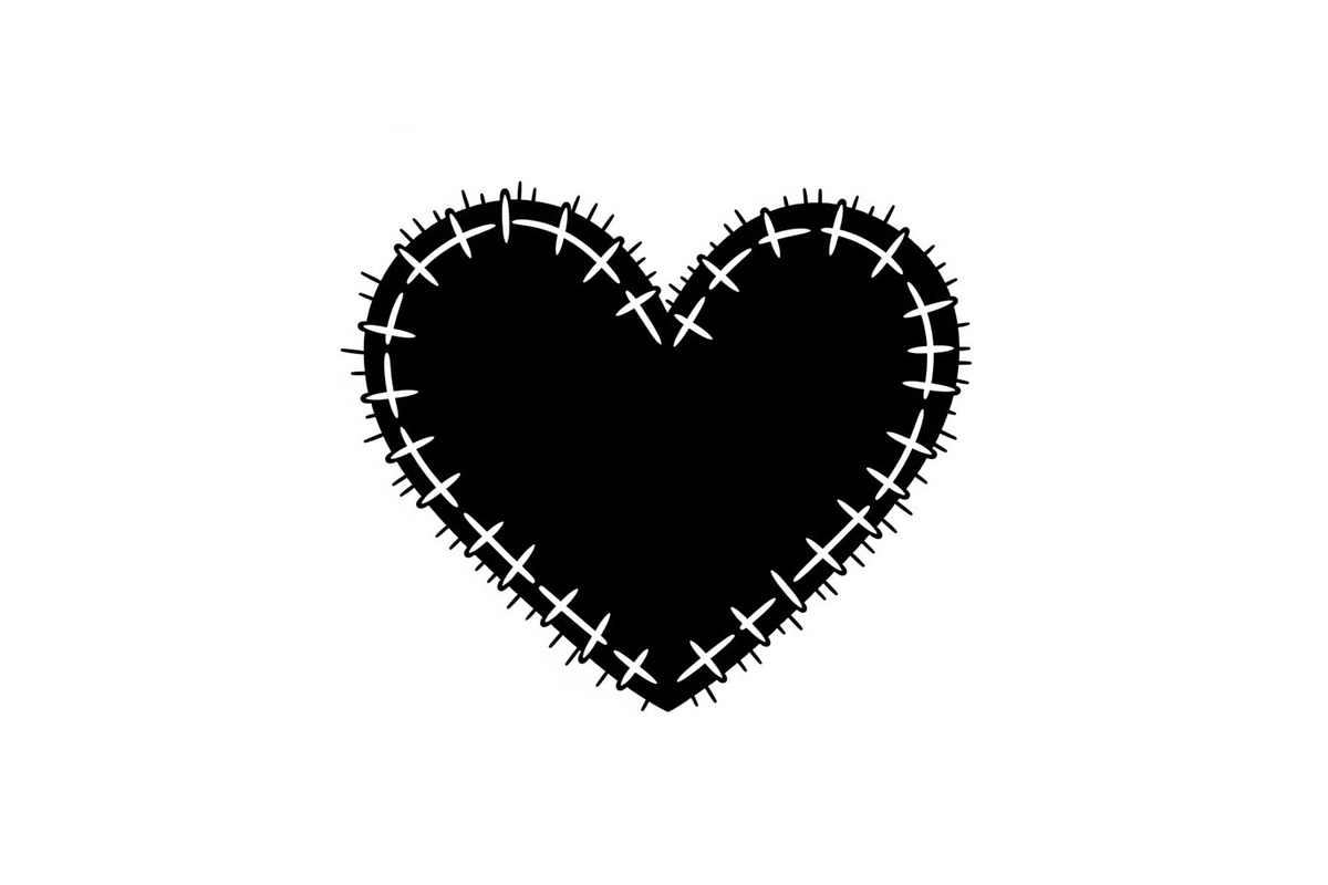 Stitched Heart Silhouette Vector Bun, an Illustration by Designs_River (Photo 36 of 41)