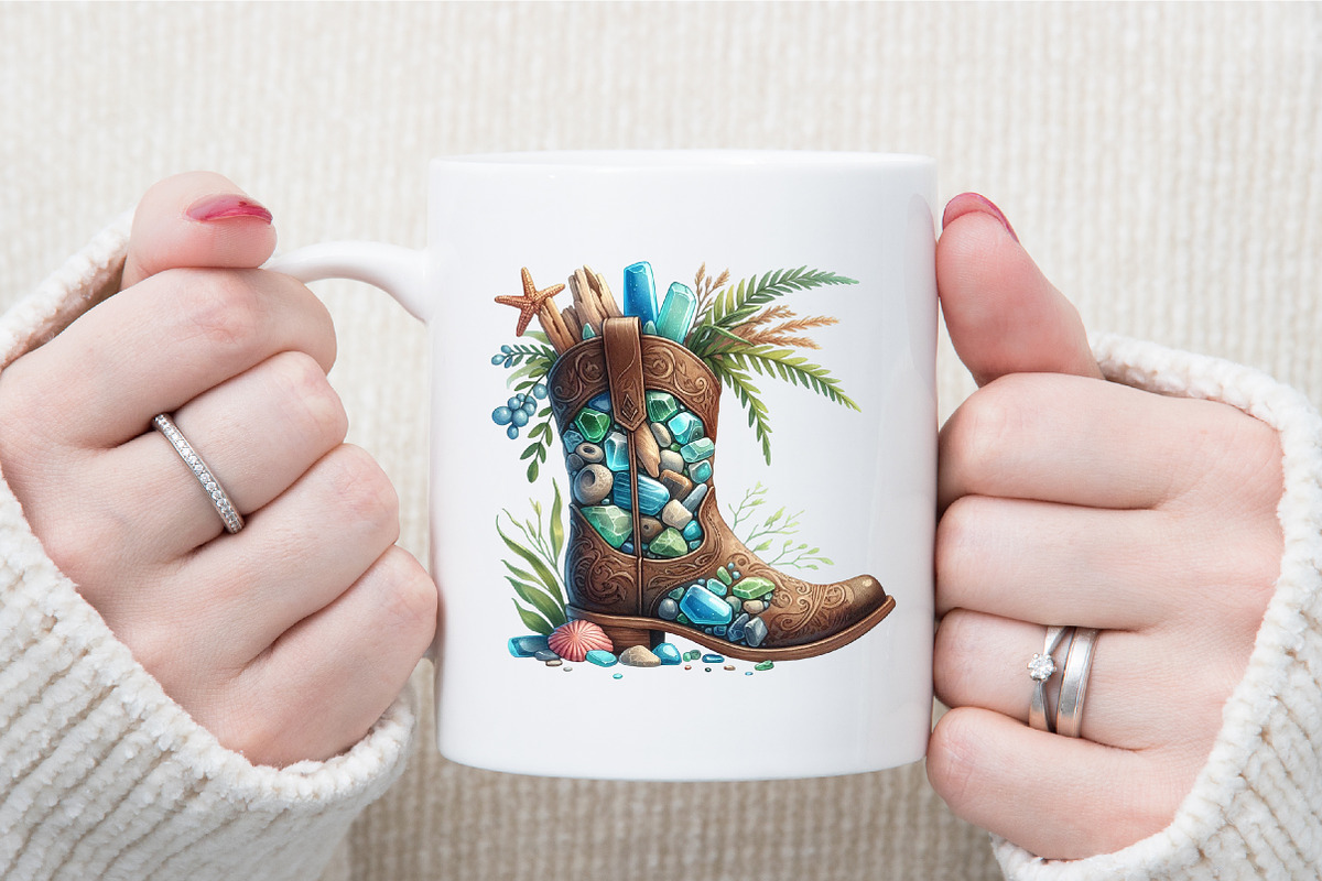 Watercolor Coastal Cowgirl Clipart, an Illustration by Sublimation Artist (Photo 5 of 6)