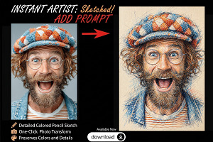 Colored Pencil Sketch AI Prompt