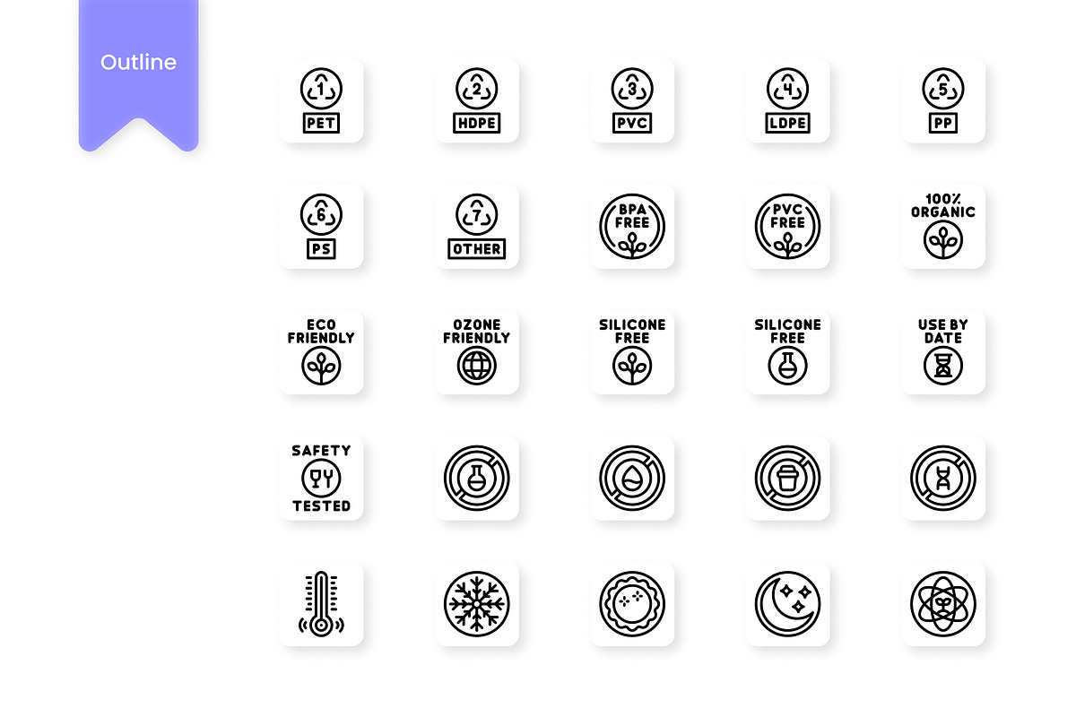 Packaging Labels Icons, a Duotone Icon by HacaStudio (Photo 2 of 3)