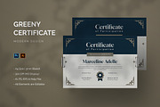 Greeny Art Deco - Certificate, a Print Template by StreaksideStd (Thumbnail 1 of 2)