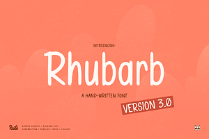 Rhubarb Handwriting Font