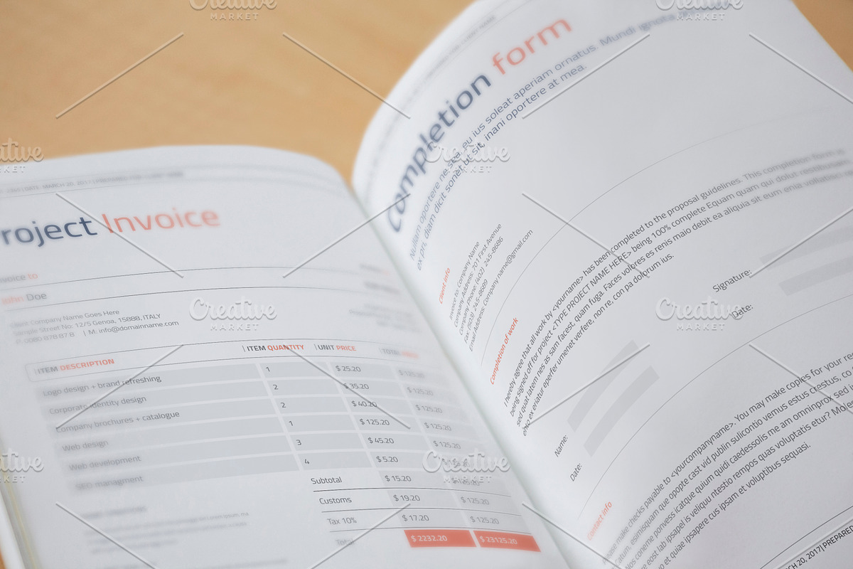 Proposal Template, a Stationery Template by Mastergfx (Photo 16 of 16)