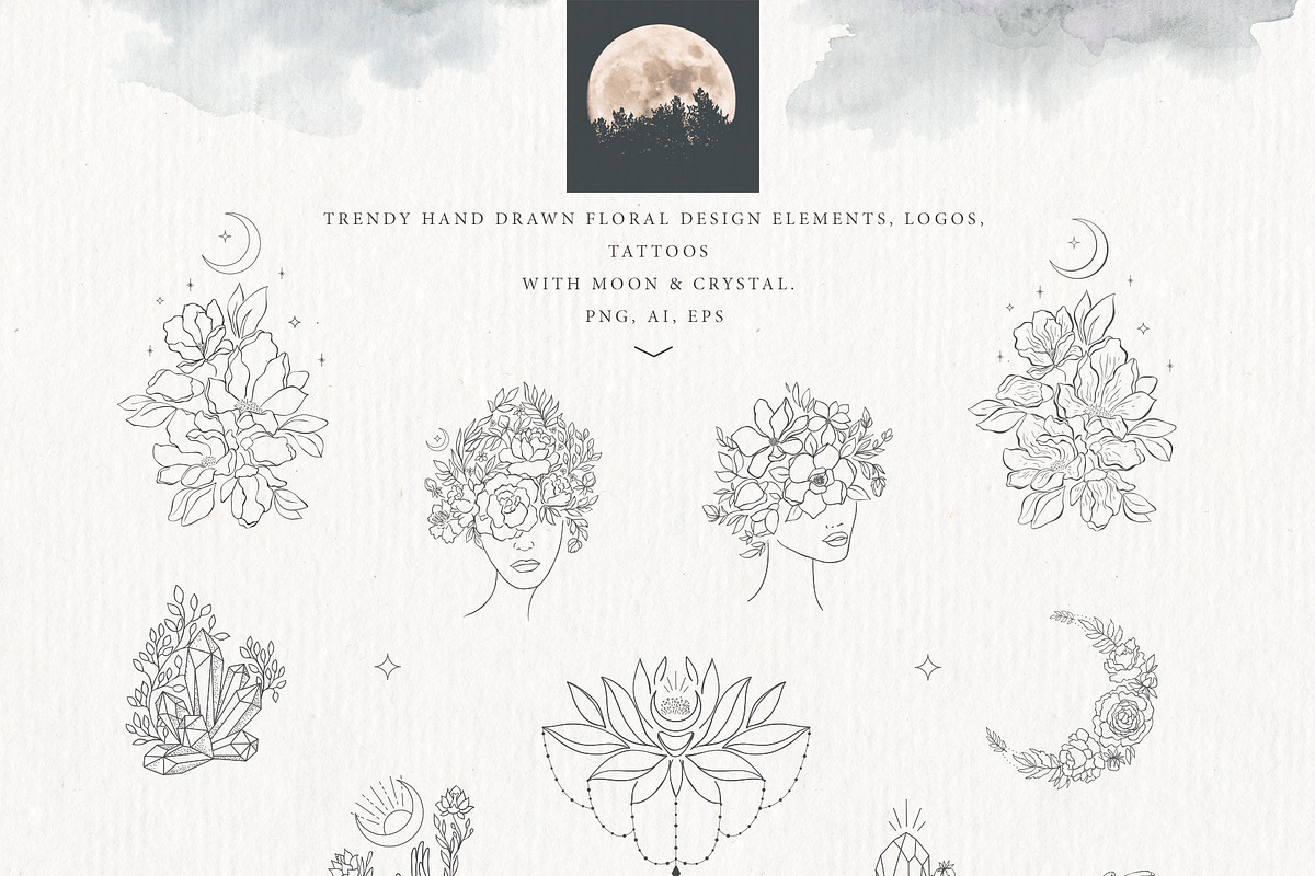UPDATE! Mystical Moon Trendy Designs, a Decorative Illustration by Designwork (Photo 4 of 23)