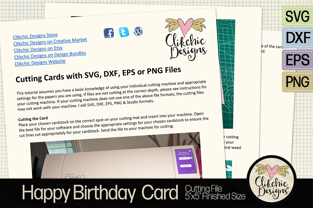 Happy Birthday Balloons SVG Card, a Card Template by Clikchic Designs (Photo 6 of 6)