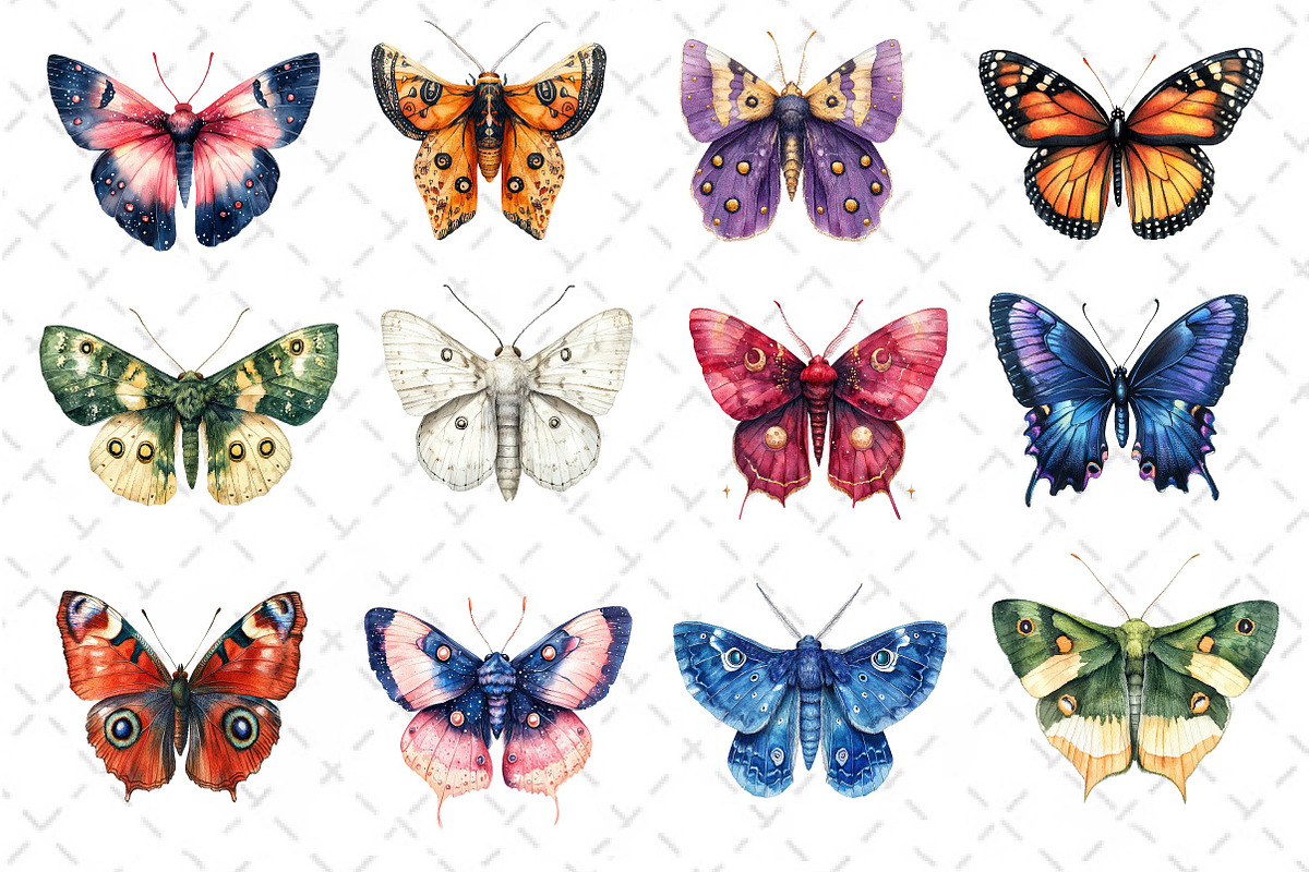 Watercolor Butterfly Clipart PNG, an Illustration by Dream Creation (Photo 2 of 6)