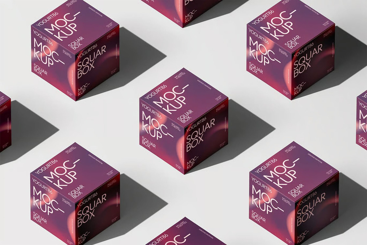 Square Cardboard Box Mock-up, a Packaging Mockup by zippypixelstudio (Photo 9 of 12)