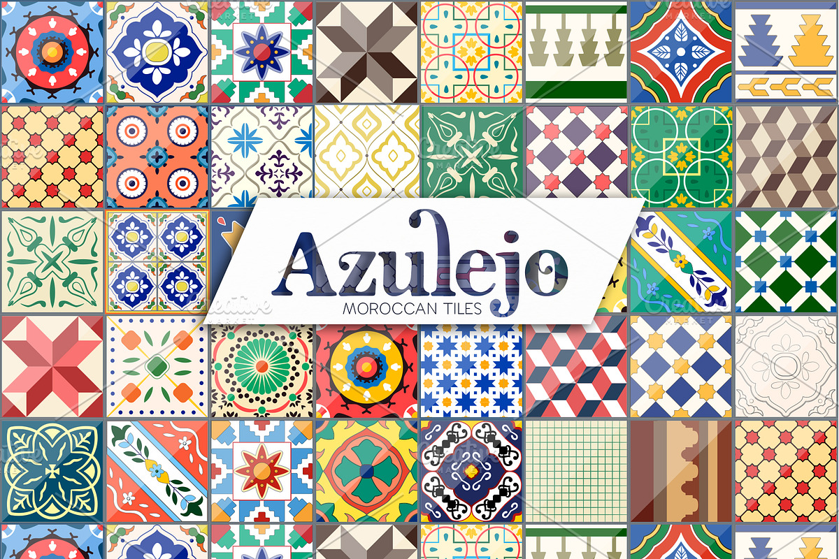 Azulejo Pattern VECTOR. Moroccan, a Pattern Graphic by Natalka Dmitrova art (Photo 26 of 29)