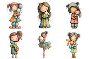 Whimsical Easter Girl Clipart, an Illustration by Design Market (Thumbnail 3 of 5)