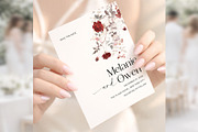 Burgundy Rose Save the Date CV bd013, an Invitation Template by TyphoonStudio (Thumbnail 3 of 10)