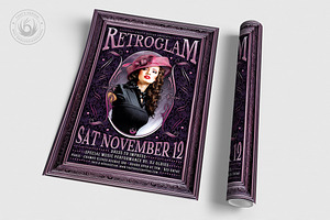 Retro Glam Flyer Template V3