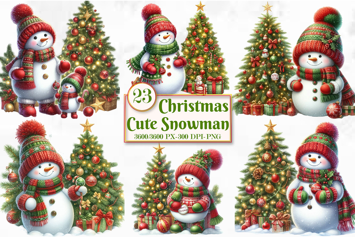 Christmas Cute Snowman Sublimation, a Seasonal Illustration by Craft Nest (Photo 1 of 4)