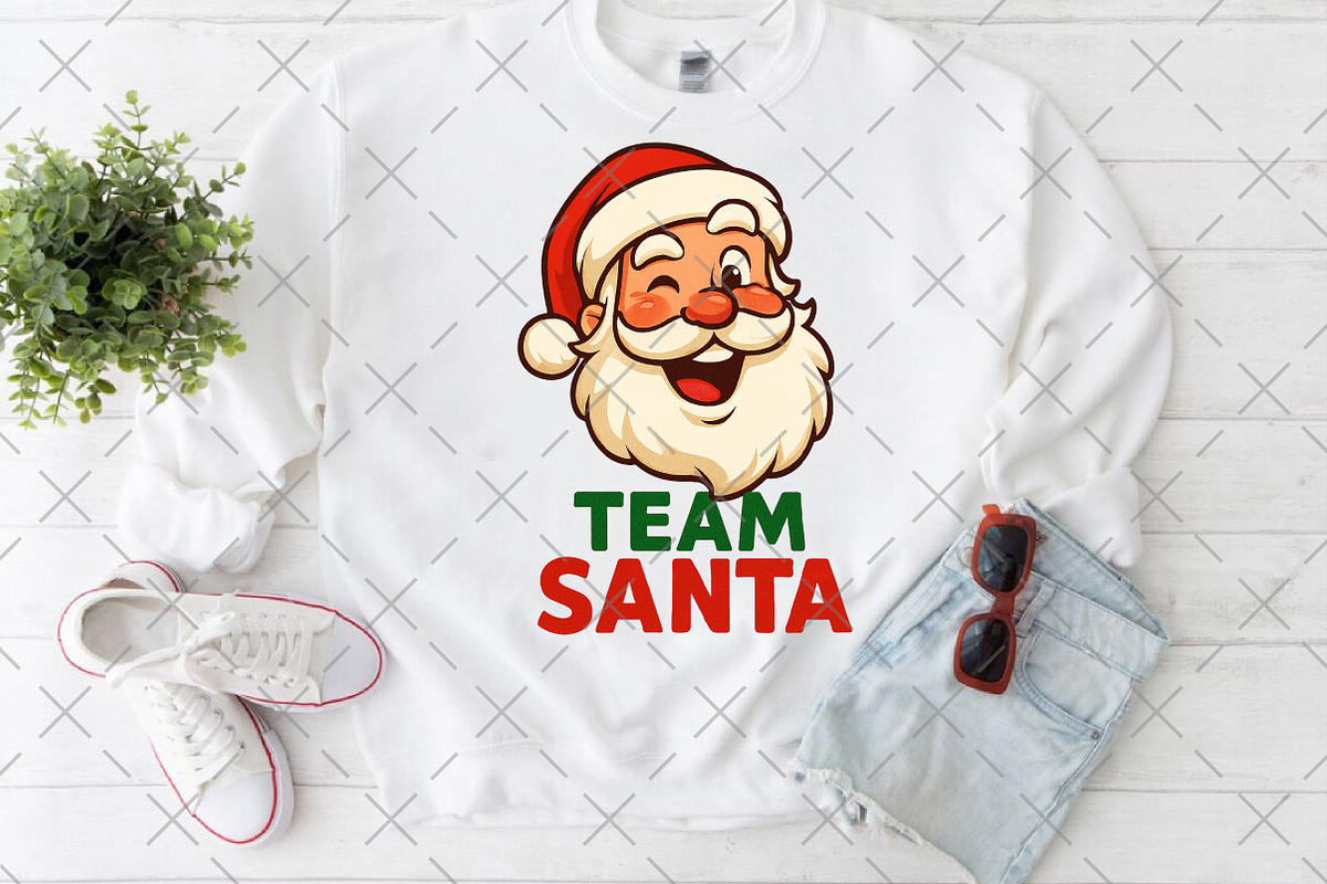 Funny Winking Santa Claus, an Illustration by Craft Nest (Photo 6 of 6)