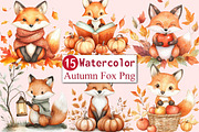 Autumn Fox Sublimation Clipart Png, an Illustration by CitraGraphics (Thumbnail 1 of 6)