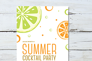 Summer Cocktail Invitation, a Card Template by Pixejoo (Thumbnail 1 of 2)