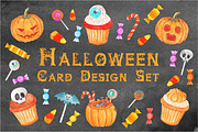 Hallloween Card Design Set, an Illustration by An Design (Thumbnail 1 of 5)