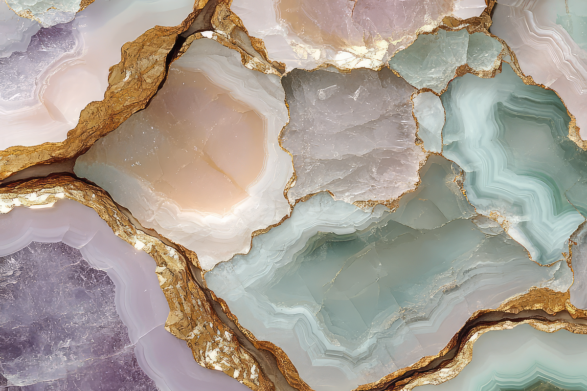 Pastel Geode Slice Pattern