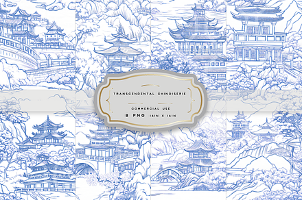 TRANSCENDENTAL CHINOISERIE. Seamless