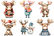 Cute Christmas Moose Sublimation, an Illustration by Craft Nest (Thumbnail 6 of 7)