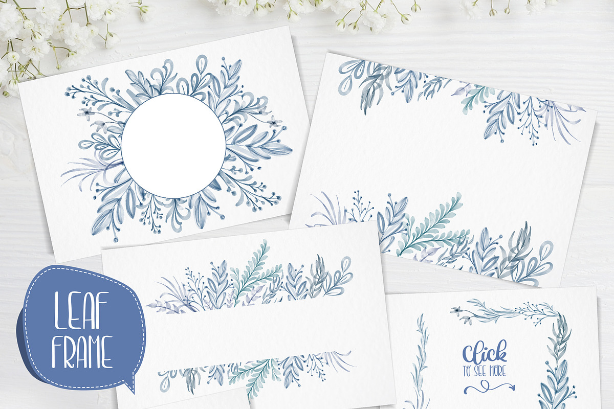 Watercolor Leaves Collection, an Object Illustration by Happy Letters (Photo 4 of 10)