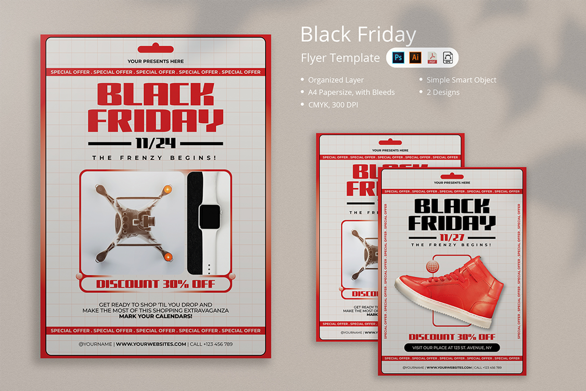 Retaka - Black Friday Flyer, a Flyer Template by Attype (Photo 1 of 4)