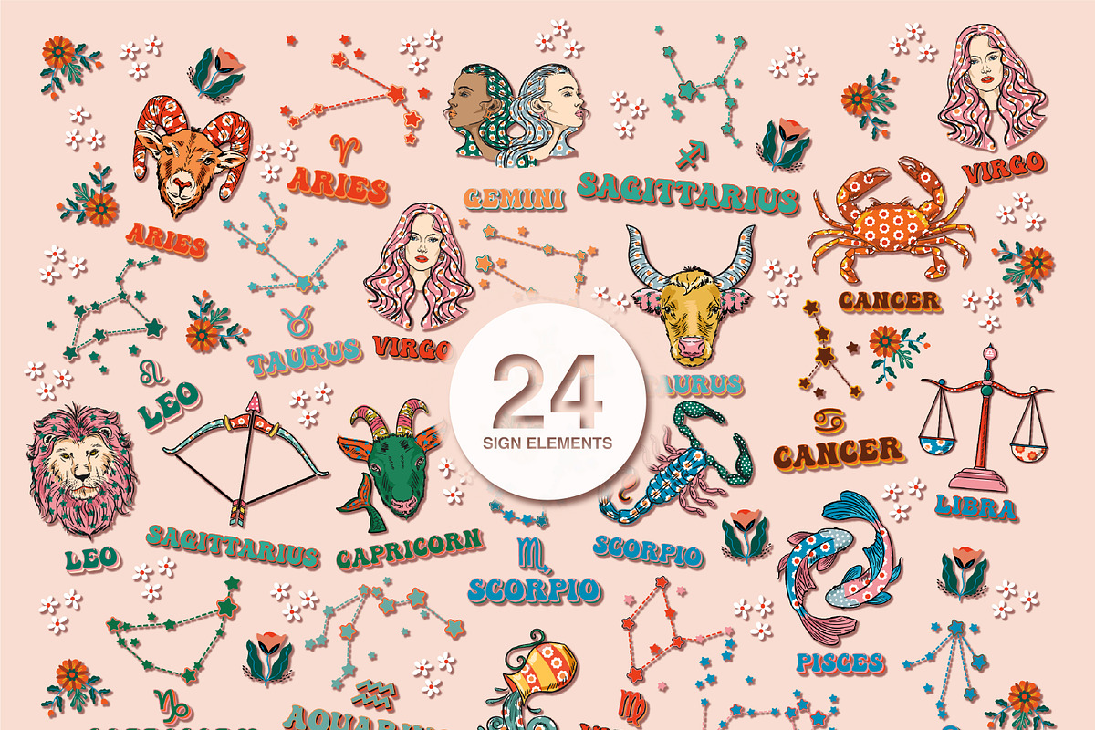 ZODIAC COLLECTION, a Pattern Graphic by MSNTY STUDIOX (Photo 6 of 21)