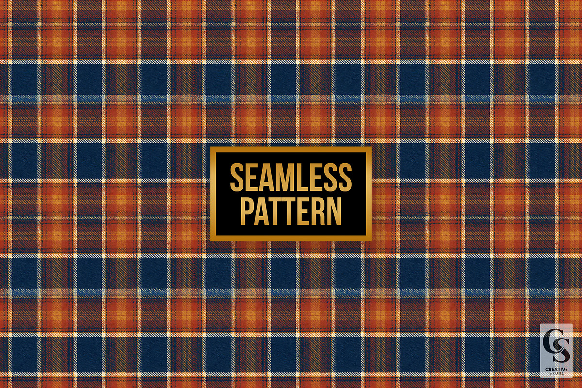 Denim Autumn Plaid Seamless Pattern, a Pattern Graphic by Creative Store (Photo 4 of 5)