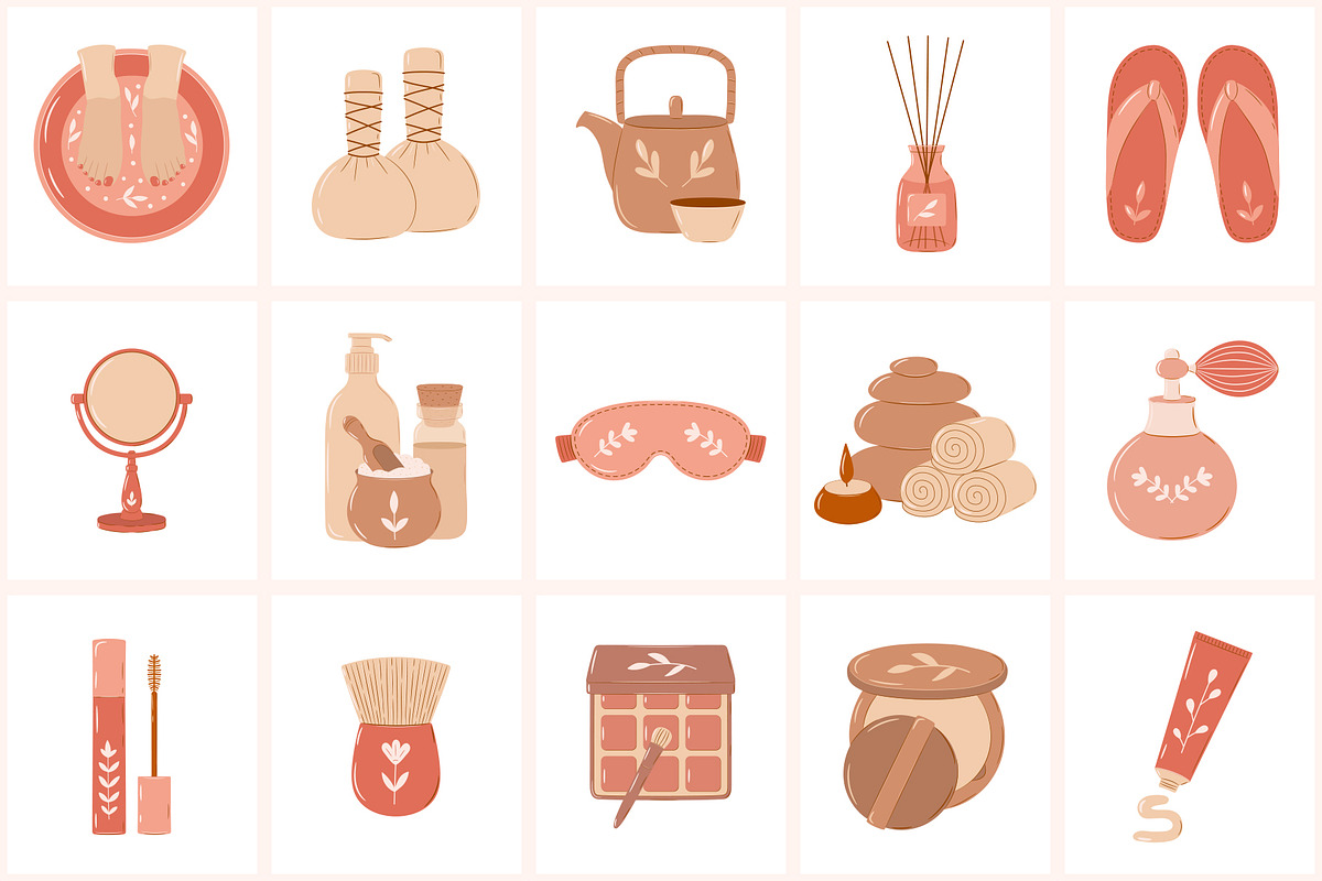 Beauty & Spa Color Icon Set, a Solid Icon by NatalieArtShop (Photo 3 of 11)