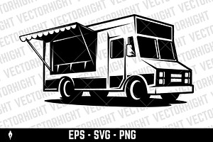 Illustration Of An Food Truck SVG